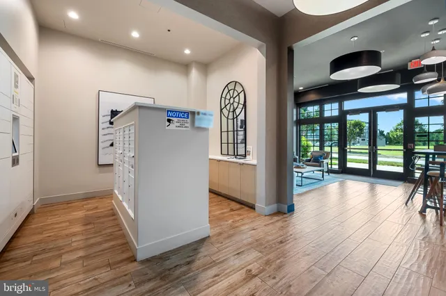 a front view of a building with street view