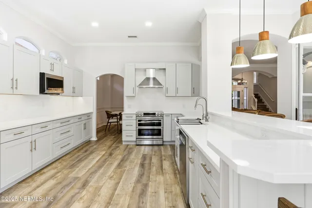 a view of a wooden deck