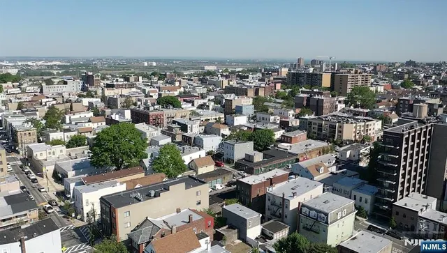 an aerial view of a city