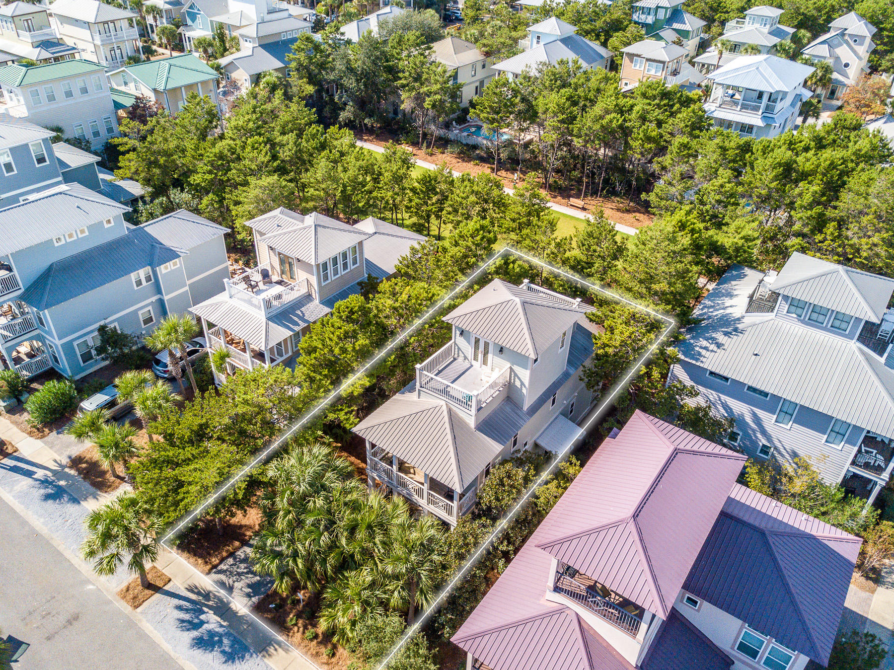 107 East Cobia Run Inlet Beach Inlet Beach, FL 32461 - Photo 1 of 33 an aerial view of a house with a yard