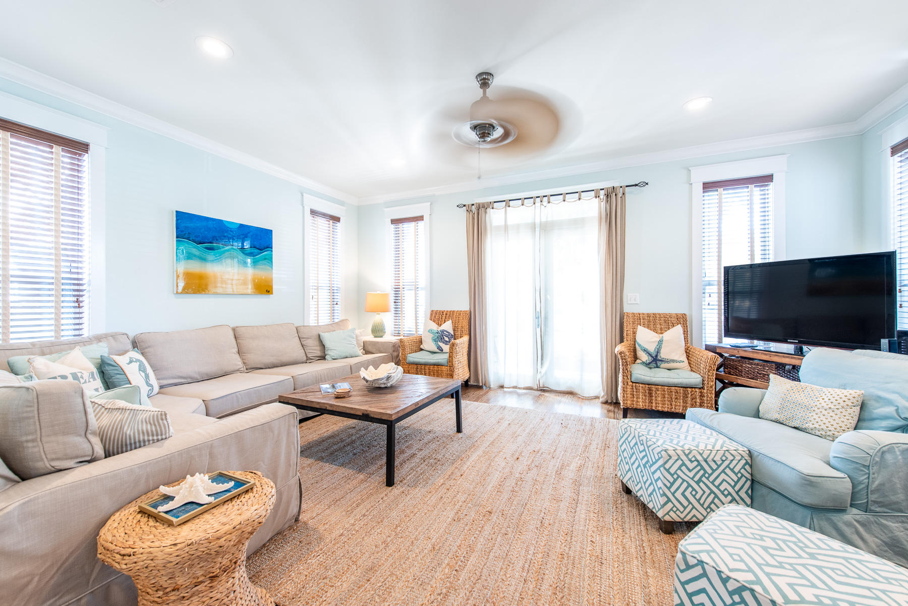 107 East Cobia Run Inlet Beach Inlet Beach, FL 32461 - Photo 5 of 33 a living room with furniture and a flat screen tv
