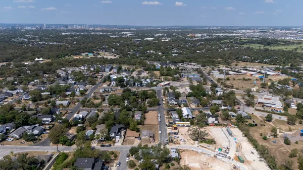 an aerial view of multiple house