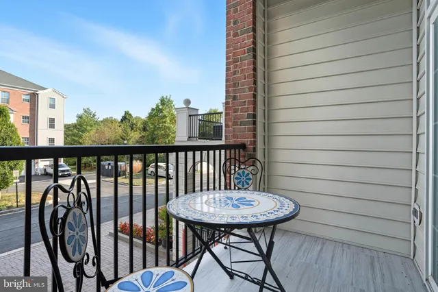 a view of a balcony furniture