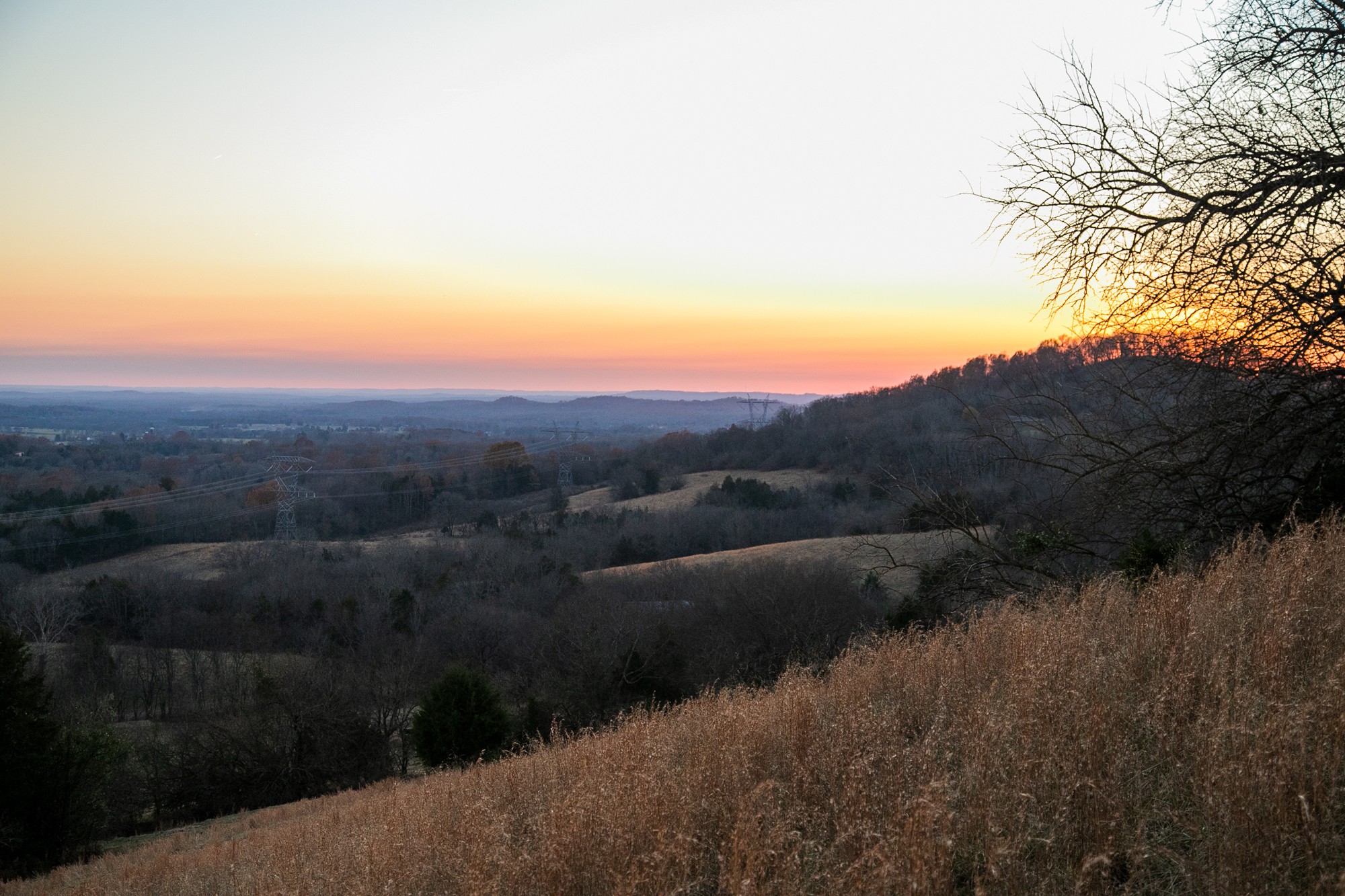 a view of city and mountain