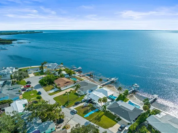 an aerial view of multiple house