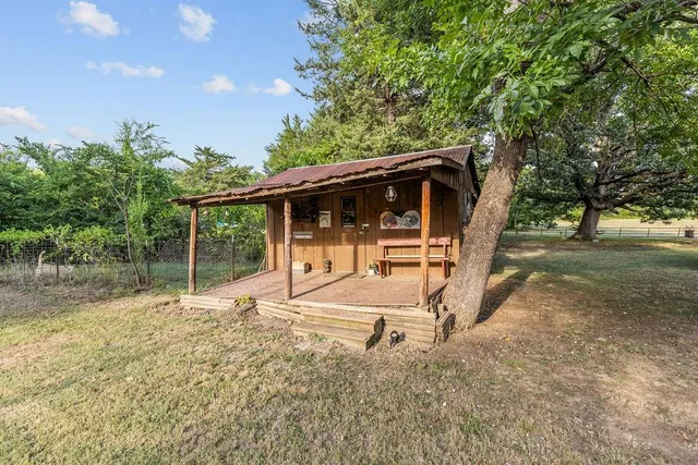 a view of outdoor space with seating
