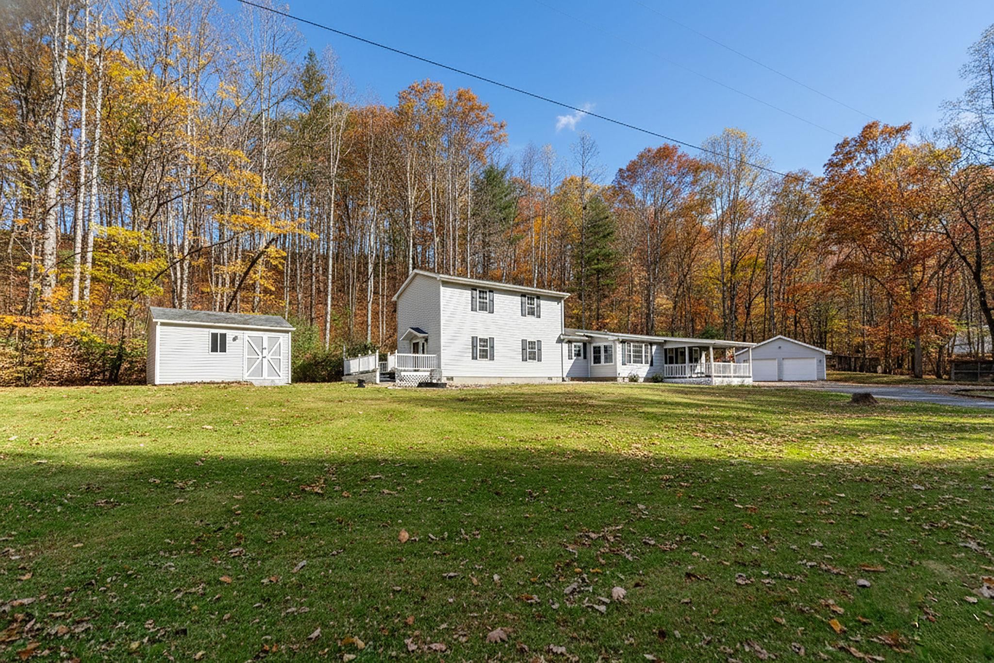 887 Bright Hollow Road Deerfield, VA 24432 - Photo 40 of 73 a view of a large garden with large trees