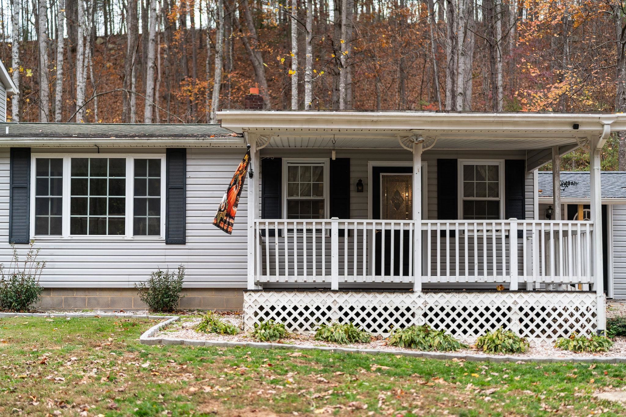 887 Bright Hollow Road Deerfield, VA 24432 - Photo 68 of 73 a front view of a house with a garden