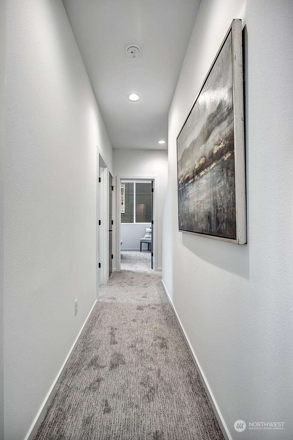 4022 Midvale Avenue North Seattle, WA 98103 - Photo 17 of 31 a view of a hallway with wooden floor and a bathroom