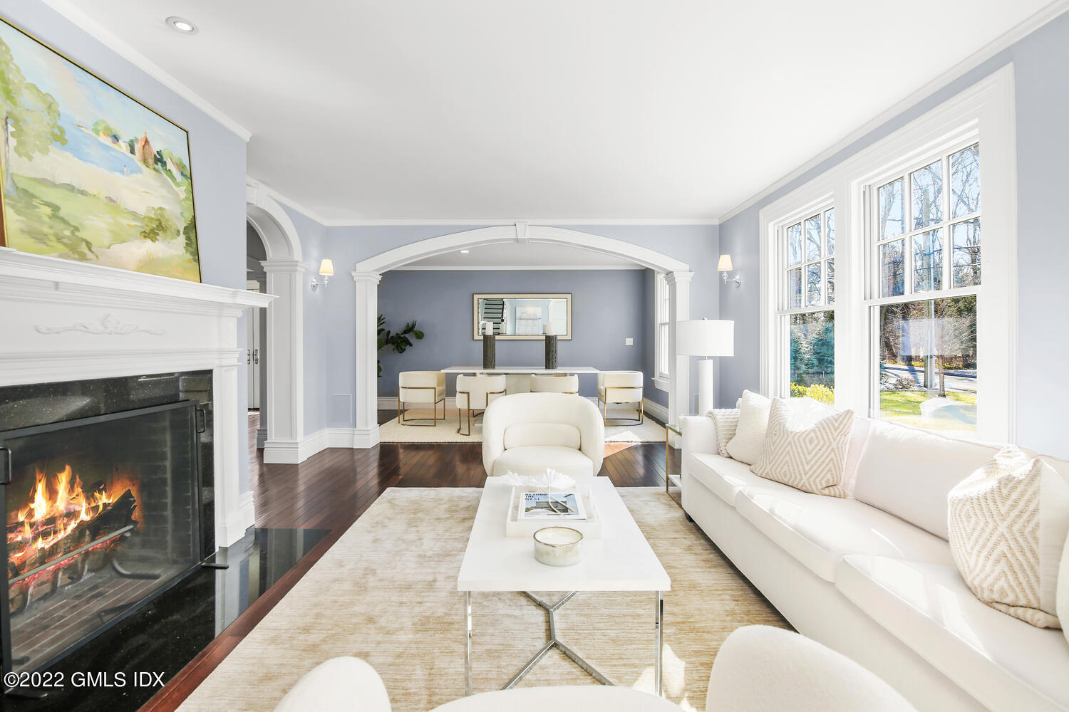 9 Park Place Greenwich, CT 06830 - Photo 4 of 29 Living Room with Fireplace