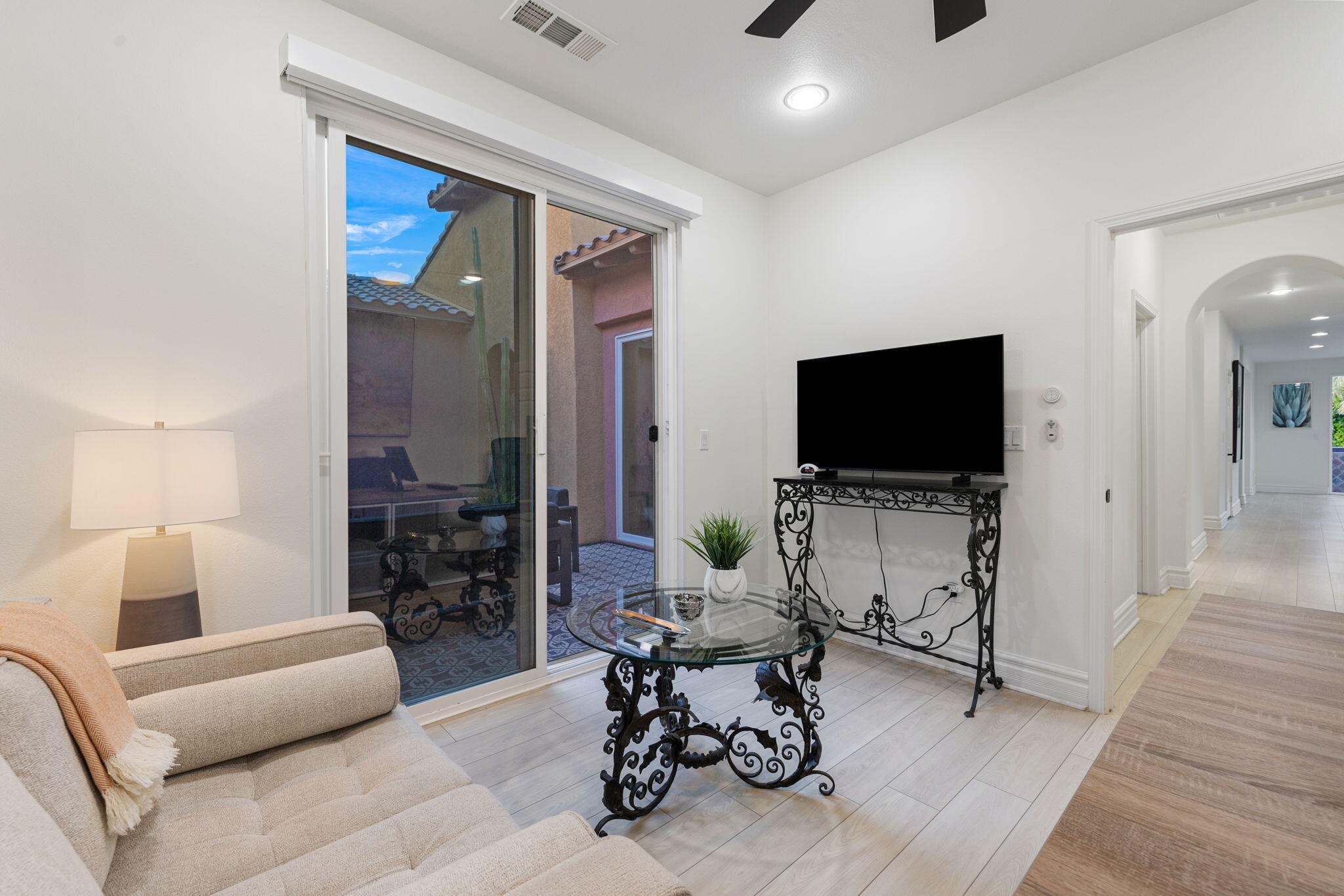 6 Via Santa Ramona Rancho Mirage, CA 92270 - Photo 26 of 60 a living room with furniture and a flat screen tv