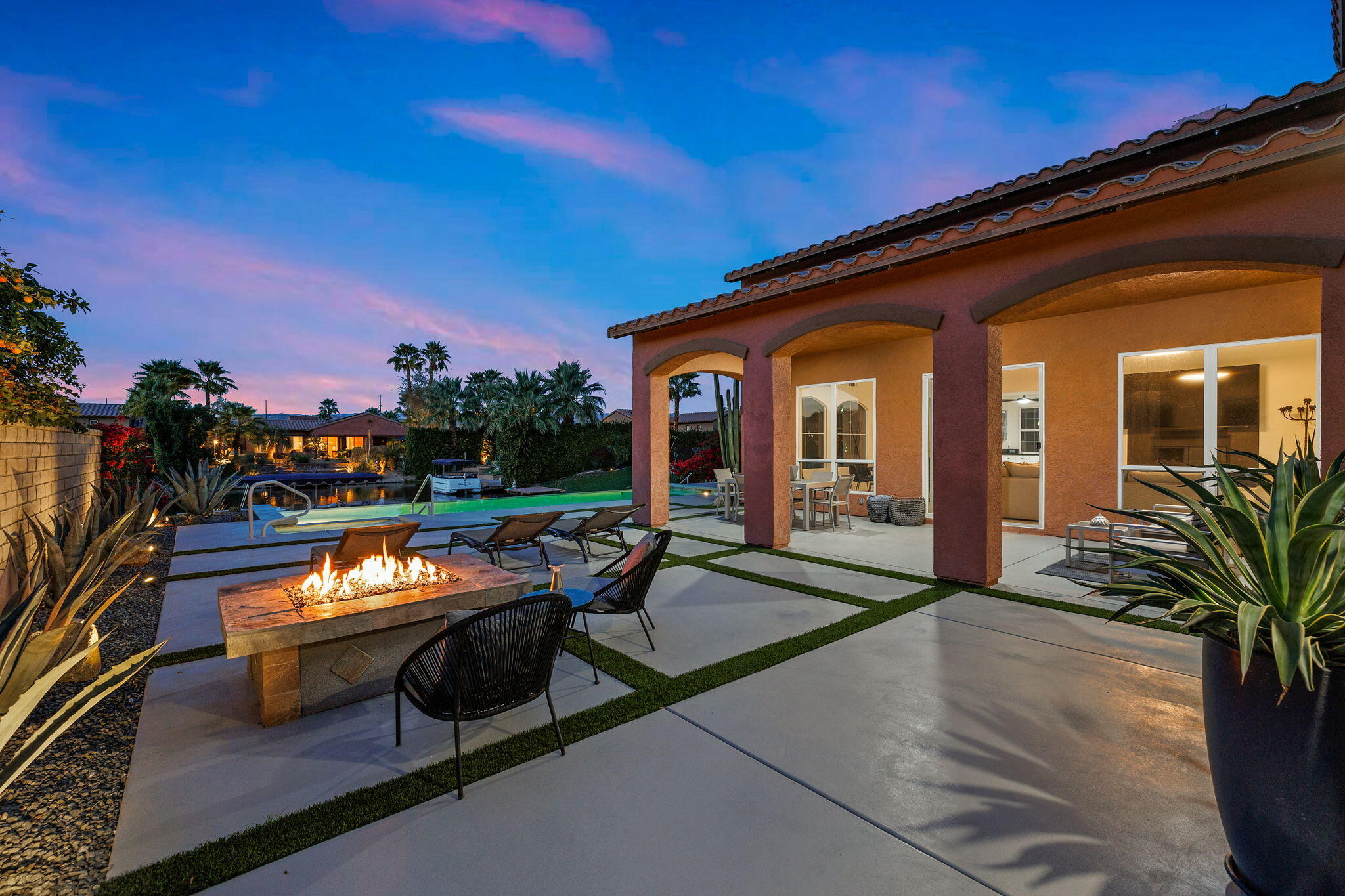 6 Via Santa Ramona Rancho Mirage, CA 92270 - Photo 39 of 60 a view of a chairs and table in a patio