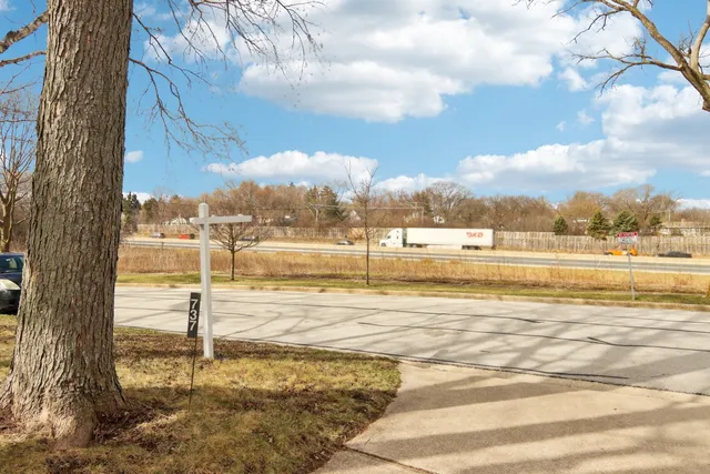 a view of a lake with houses