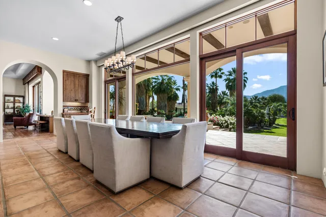 a view of a kitchen with furniture and window
