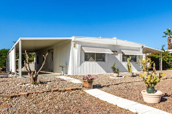 a front view of a house