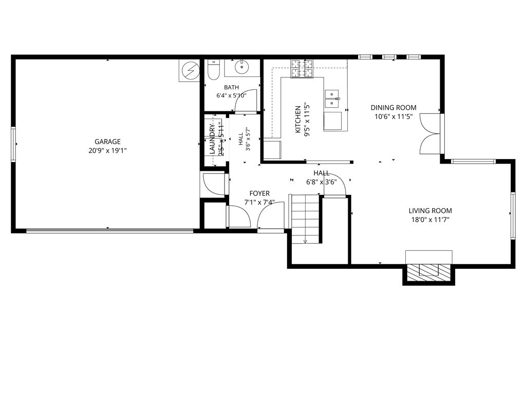 6815 Santa Lucia Road, Unit 5 Atascadero, CA 93422 - Photo 43 of 44 Floorplan of main floor. Layout and measurements are approximate.