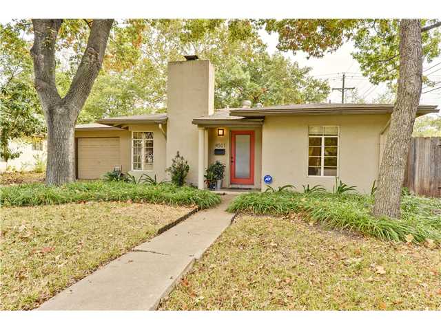 4501 Rowood Road Austin, TX 78722 - Photo 1 of 1 front view of house with a yard and plants
