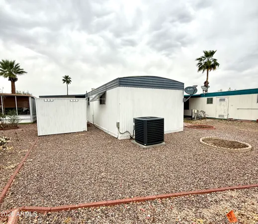 a white house with a outdoor space