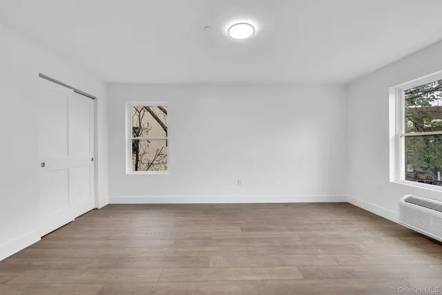 an empty room with a window