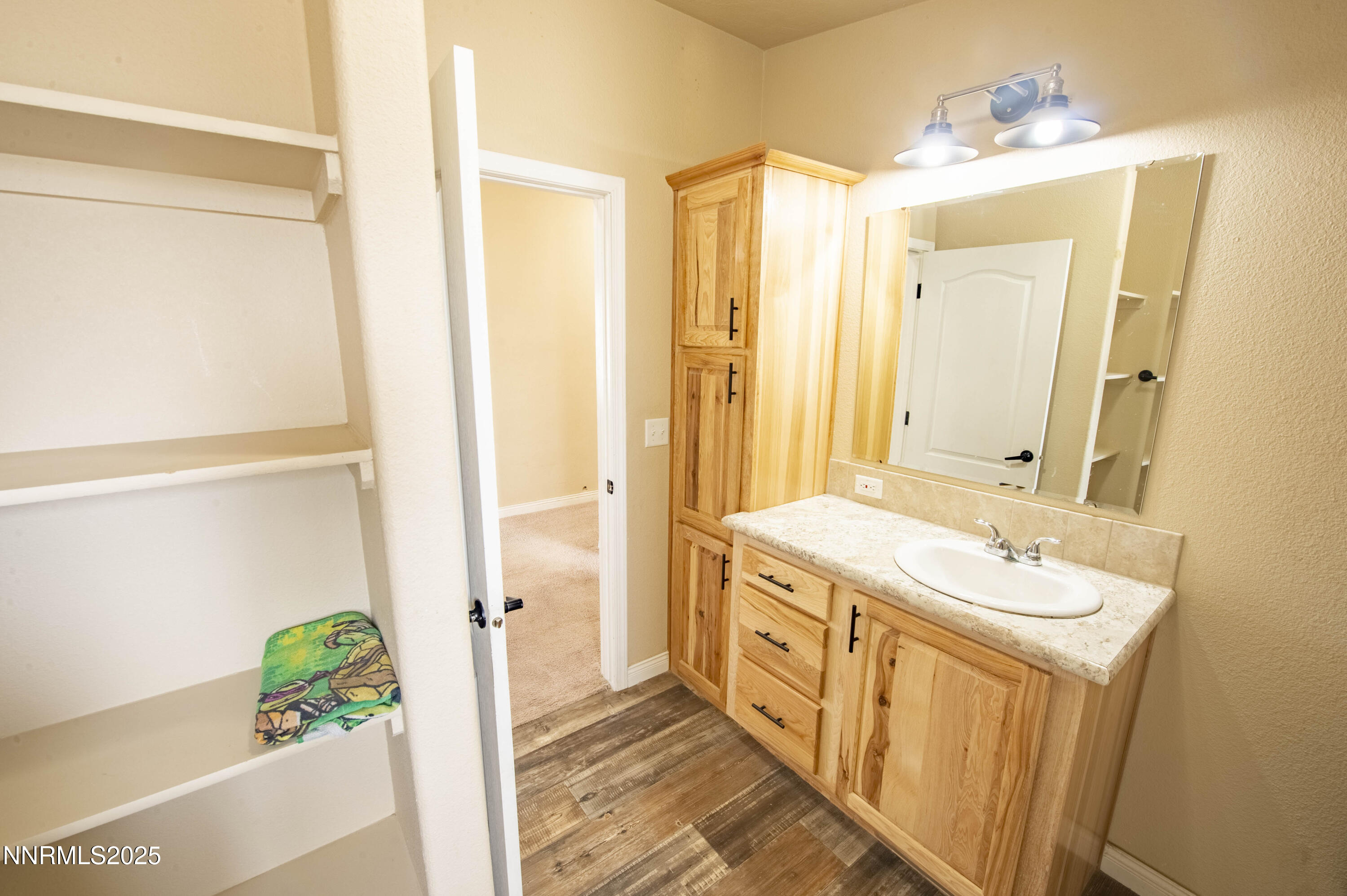 3139 Muddy Road Winnemucca, NV 89445 - Photo 23 of 46 a bathroom with a sink a mirror and a bathtub