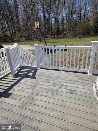 a view of wooden deck