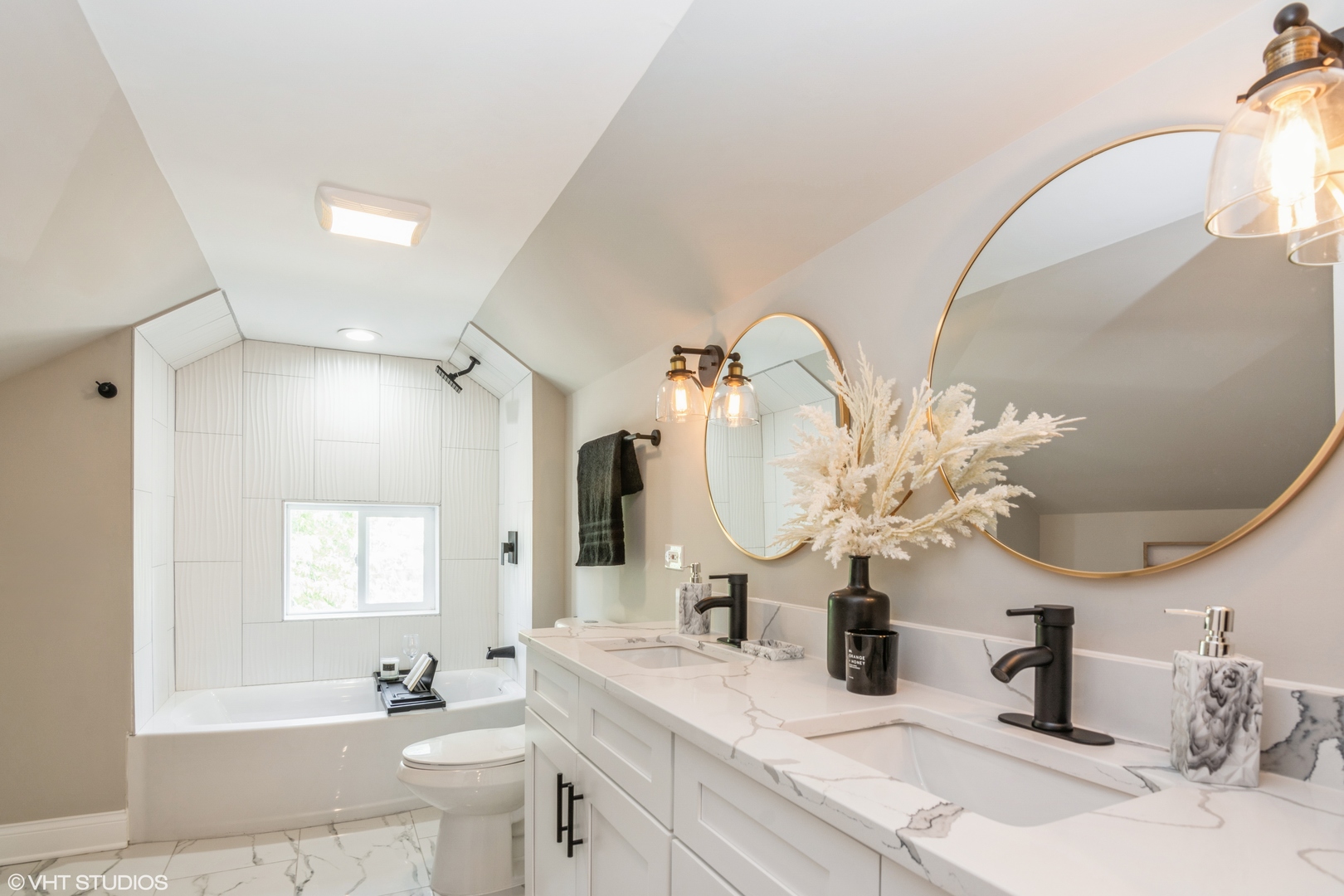 9044 South Carpenter Street Chicago, IL 60620 - Photo 9 of 14 a bathroom with a double vanity sink mirror and