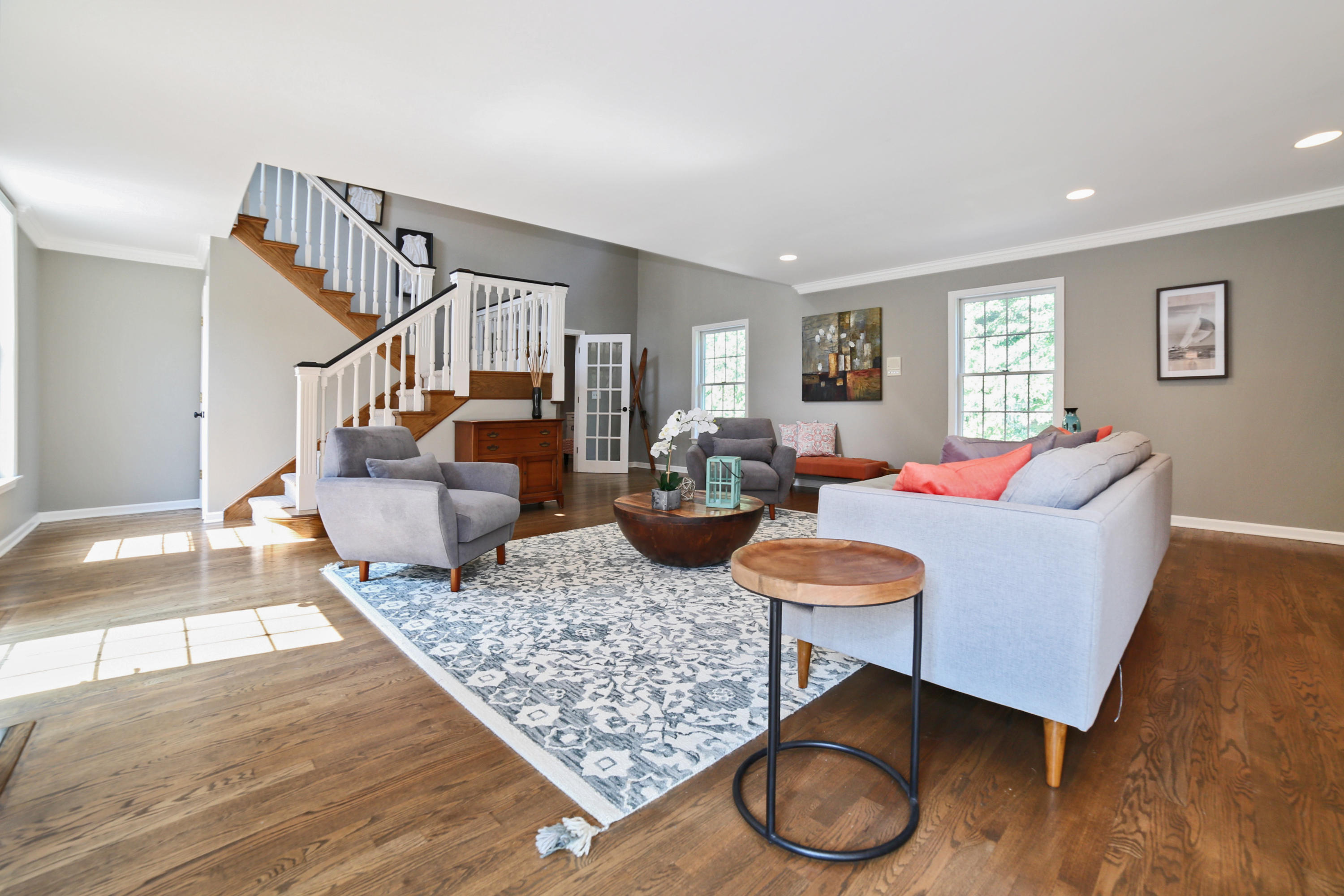 48 Hoyt Farm Road New Canaan, CT 06840 - Photo 14 of 26 a living room with furniture and wooden floor