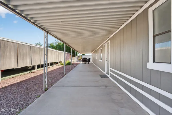 a view of a balcony