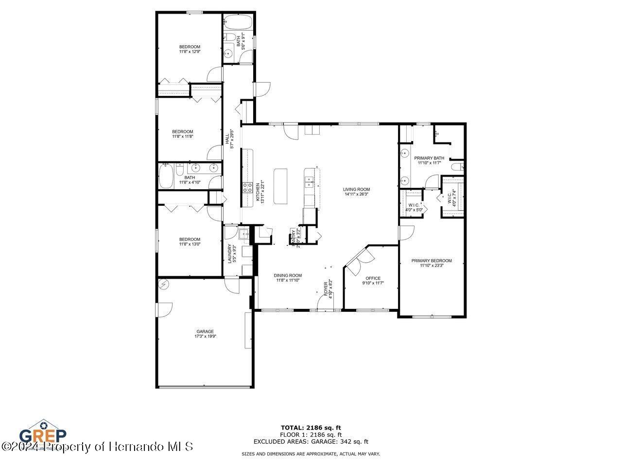 8108 Indian Trail Road Weeki Wachee, FL 34613 - Photo 3 of 59 a picture of a floor plan