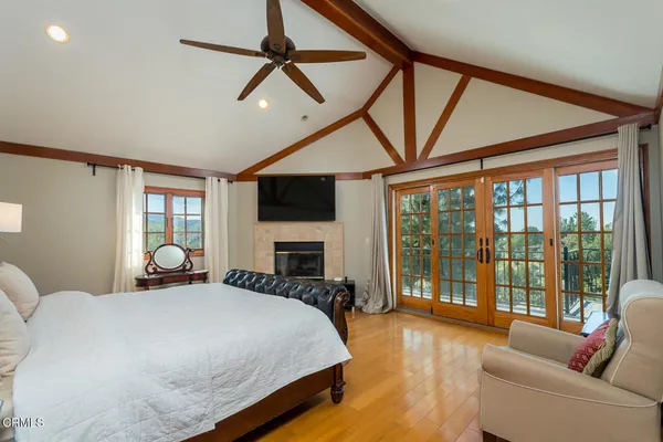 a view of a garden with a pathway