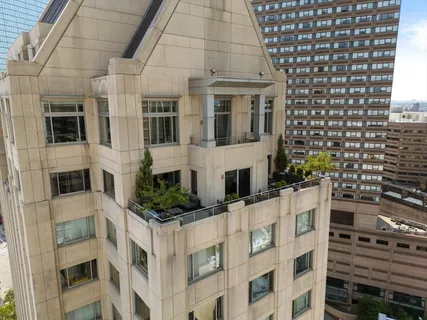 a front view of a building