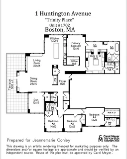 $14,450,000 | 1 Huntington Avenue, Unit 1702, Boston, MA 02116