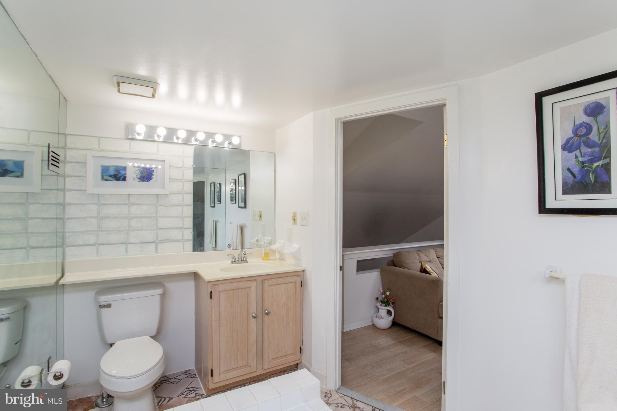 48 Bonnie Gellman Court, Unit B48 Philadelphia, PA 19114 - Photo 50 of 70 a bathroom with a toilet sink and mirror