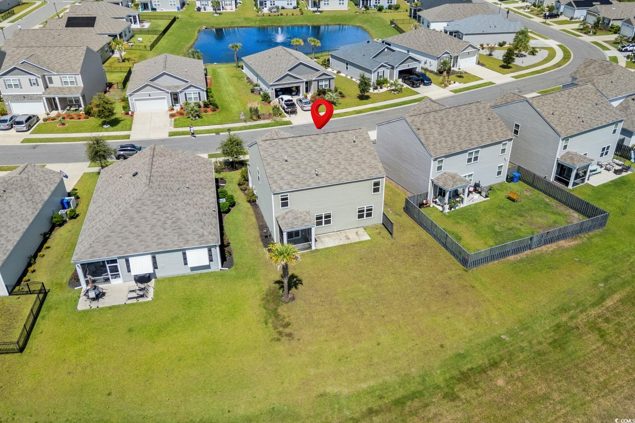 2631 Ophelia Way Myrtle Beach, SC 29577 - Photo 33 of 40 Aerial view of residential area with a large body of water