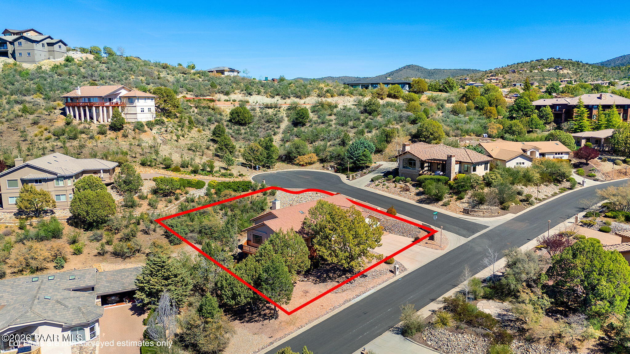 623 Wilderness Point Prescott, AZ 86303 - Photo 2 of 63 2-Aerial Front 1 Lot Lines