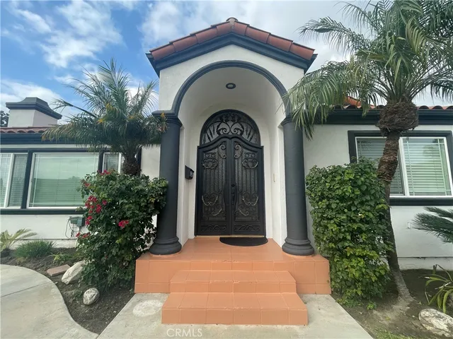 a front view of a house