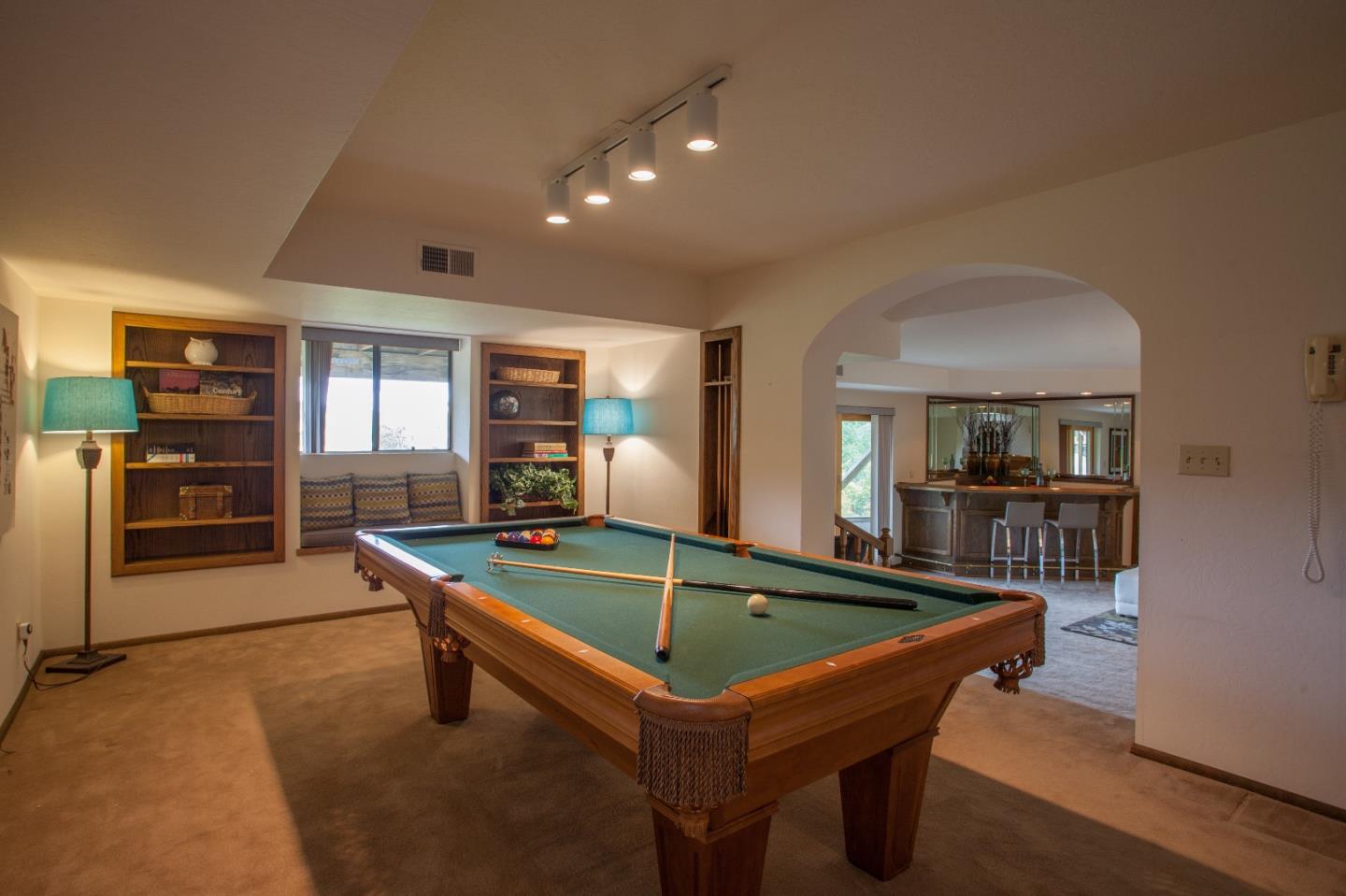13987 Pike Road Saratoga, CA 95070 - Photo 19 of 28 a room with pool table and windows
