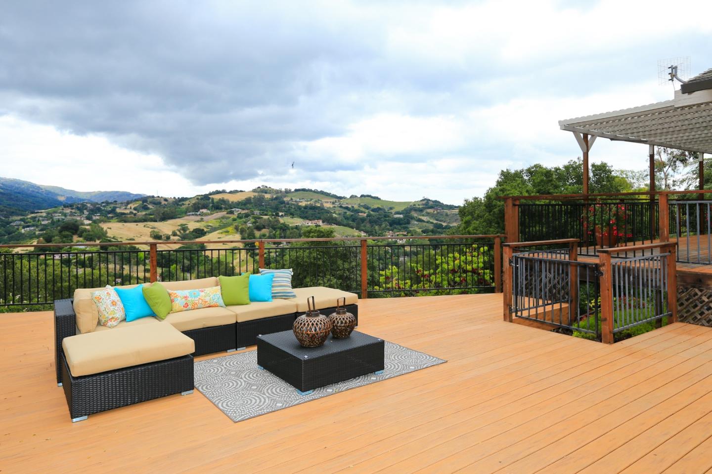 13987 Pike Road Saratoga, CA 95070 - Photo 25 of 28 a view of a terrace with couches and sky view