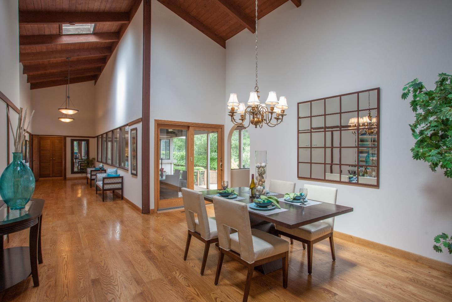 13987 Pike Road Saratoga, CA 95070 - Photo 5 of 28 a view of a dining room with furniture window and outside view