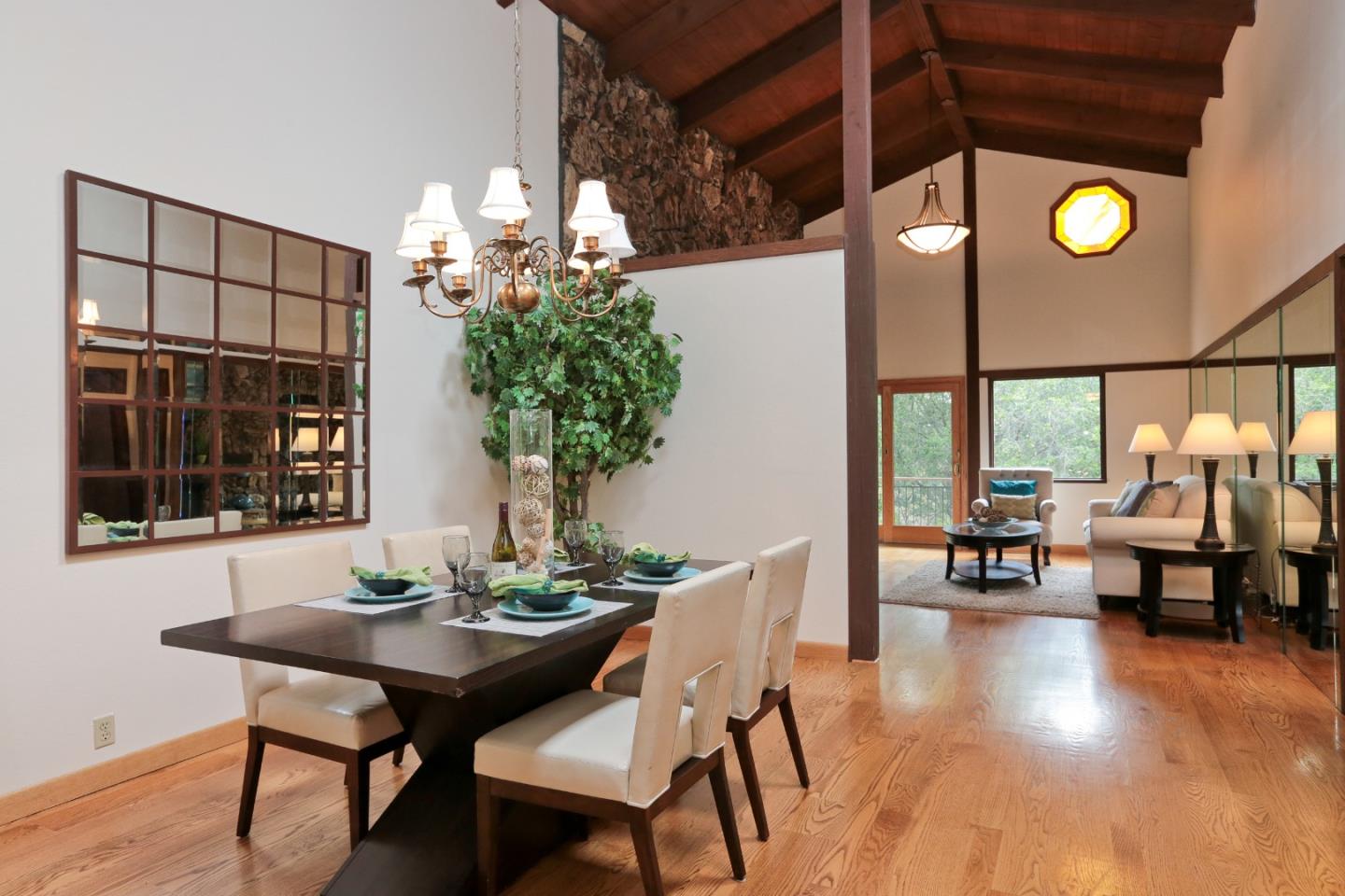 13987 Pike Road Saratoga, CA 95070 - Photo 6 of 28 a view of a dining room with furniture and window