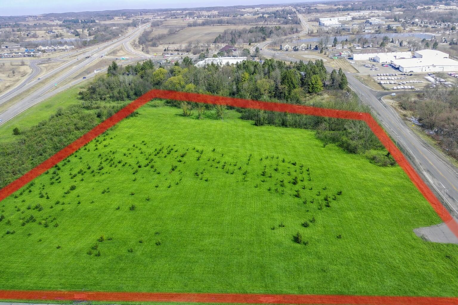 3555 County Highway Jackson, WI 53037 - Photo 3 of 14 Aerial with lines