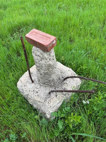 a view of a field with a tree in the background