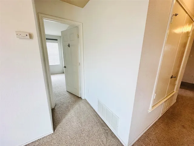 an empty room with closet