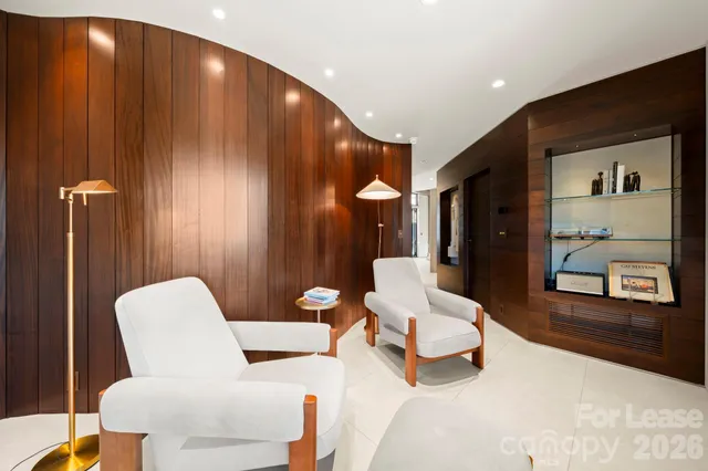 a outdoor view with a sitting space