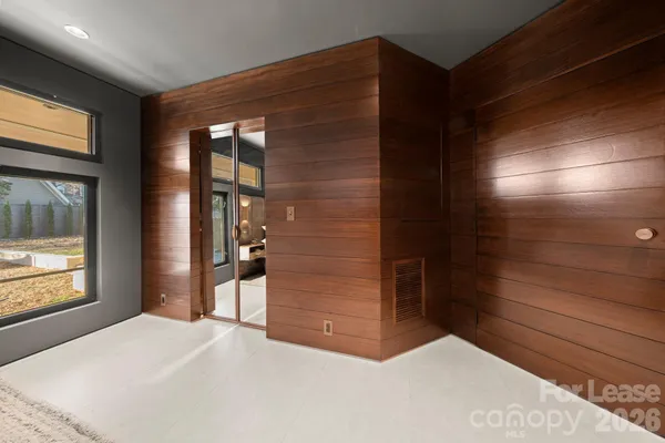 a view of an empty room and window