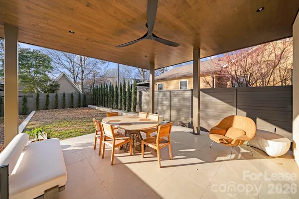 a outdoor view with a sitting space