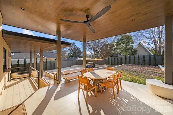 a outdoor view with a sitting space