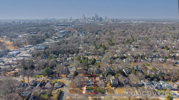 an aerial view of multiple house