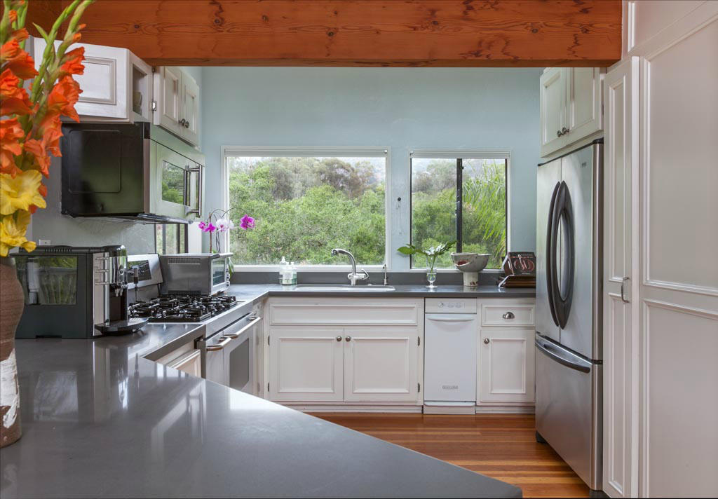 36 Canon View Road Santa Barbara, CA 93108 - Photo 4 of 20 a kitchen with stainless steel appliances a sink stove and a refrigerator
