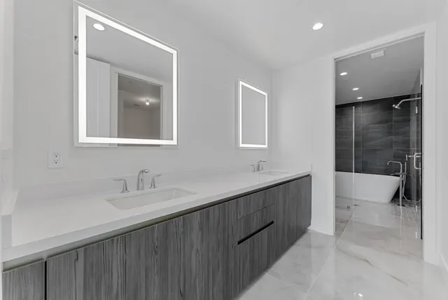 a view of a street with a building in the background